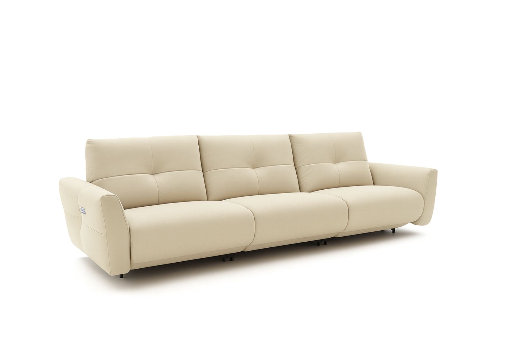sofá riviera elétrico couro 3.16m