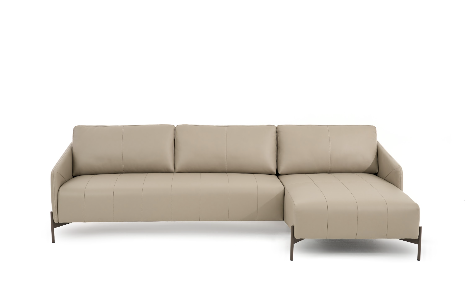 sofá com chaise 2.80m couro